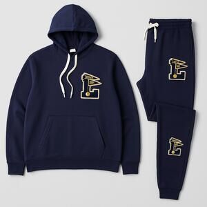 Lacoste Hoodie & Joggers Set – Navy Blue – Size 4XL – Rare Big & Tall